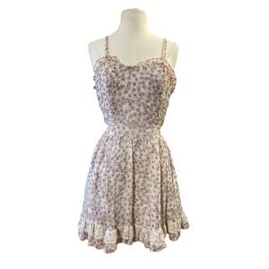 Tripp NYC Daang Goodman Dress Sz L Skull Pink‎ Spaghetti Straps Adjustable Goth